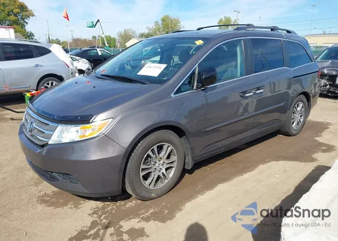 2013 Honda Odyssey Ex-L из США, поврежденный, VIN 5FNRL5H64DB033742